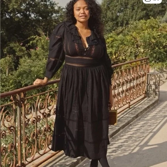 DEN Marla Midi Dress - Black XS